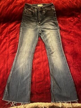 Jelly Jeans High-Rise Flare Jeans with Raw Hem